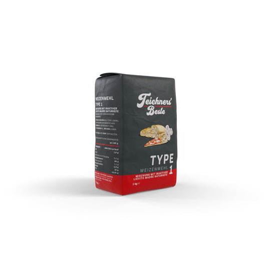 Teichners' Beste - Weizenmehl Type 1 Mischung mit inaktiver Lievito Madre Naturhefe, 1kg