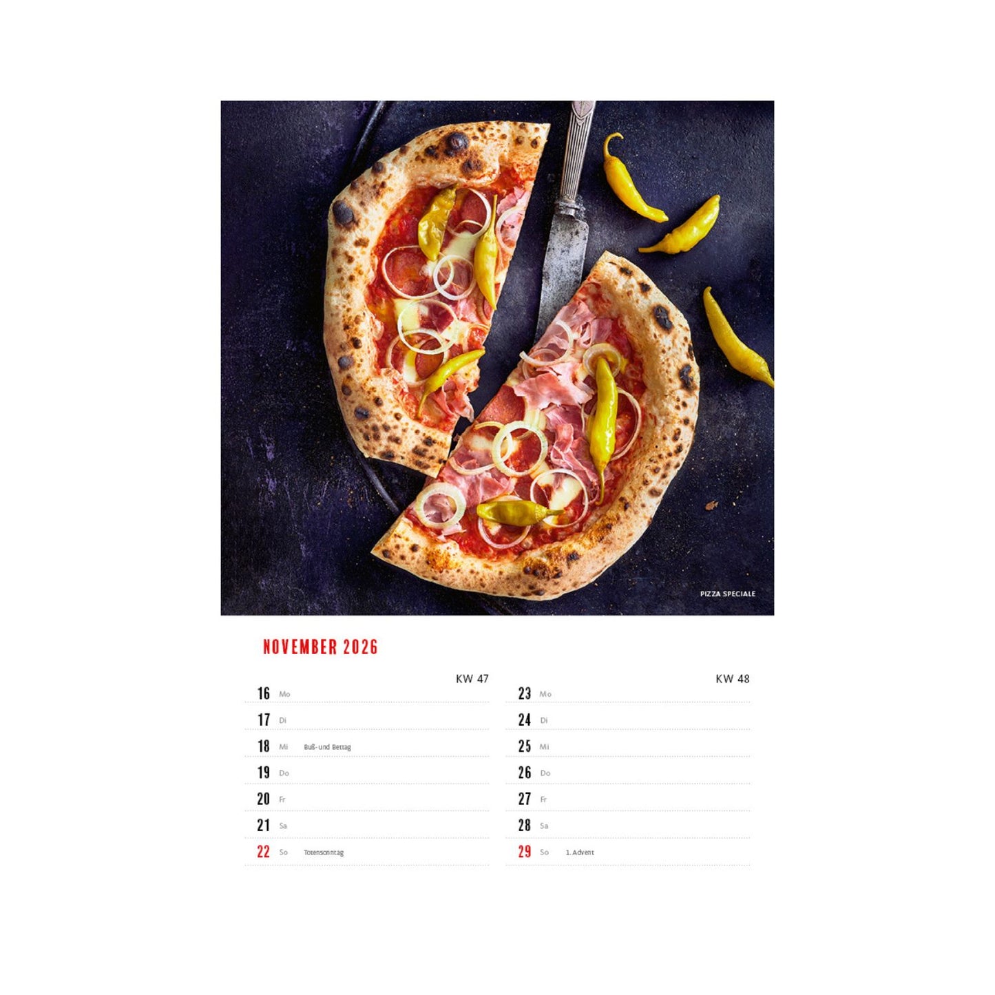 Pizza Passion – Kalender 2026