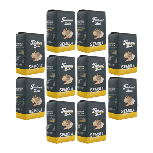 Teichners' Beste - Semola di Grano Duro (ital. Hartweizengrieß) Spar-Set (10x 1 kg)